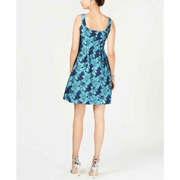 Pappagallo Party Dress // Navy & Turquoise // 10 - Picture 3 of 7